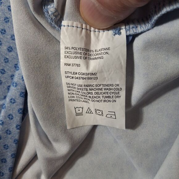 Callaway Opti Dry  Polo Shirt Men’s L Blue Geometric Golf Performance Clubhouse - Picture 5 of 8